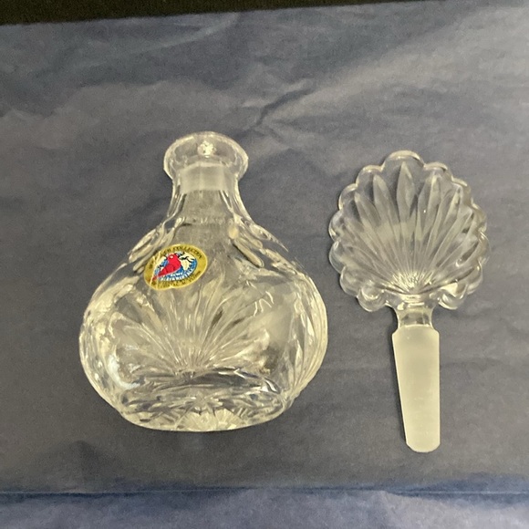 Hafbauer German perfume bottle (empty) vintage bottle seashell 24% lead crystal - Picture 5 of 8